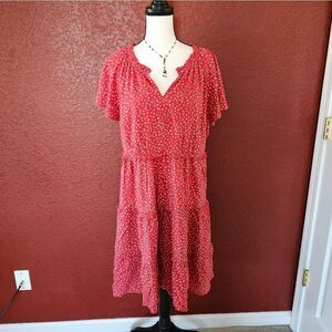 Chic Red Polka Dot Dress